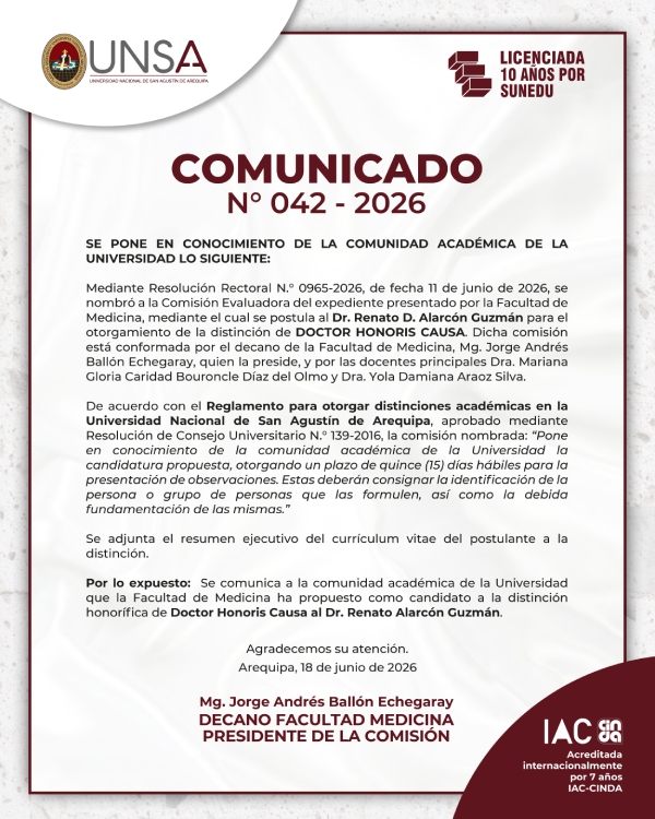 Comunicado 042-2026